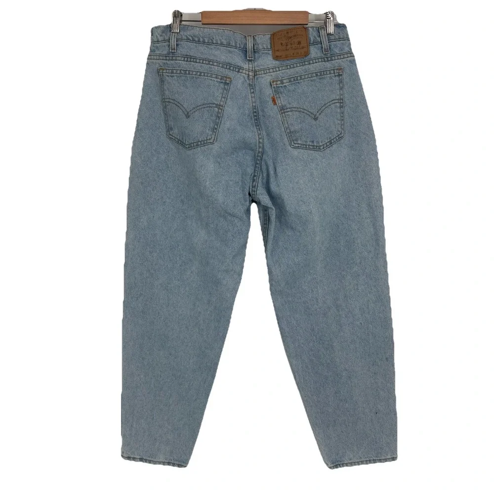 Vintage Levis Mens 560 Light Wash Orange Tab Jeans‎ 36 X 30 Barrel Leg 90s Retro